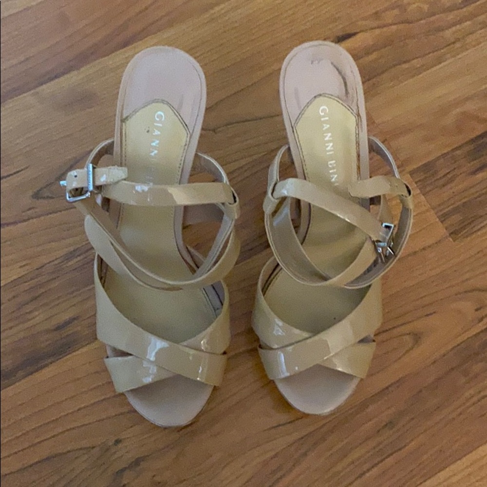 Gianni Bini Nude Patent Leather Heels